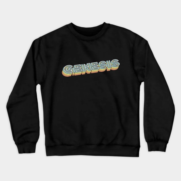 Genesis Retro Typography Faded Style Crewneck Sweatshirt by PREMAN PENSIUN PROJECT